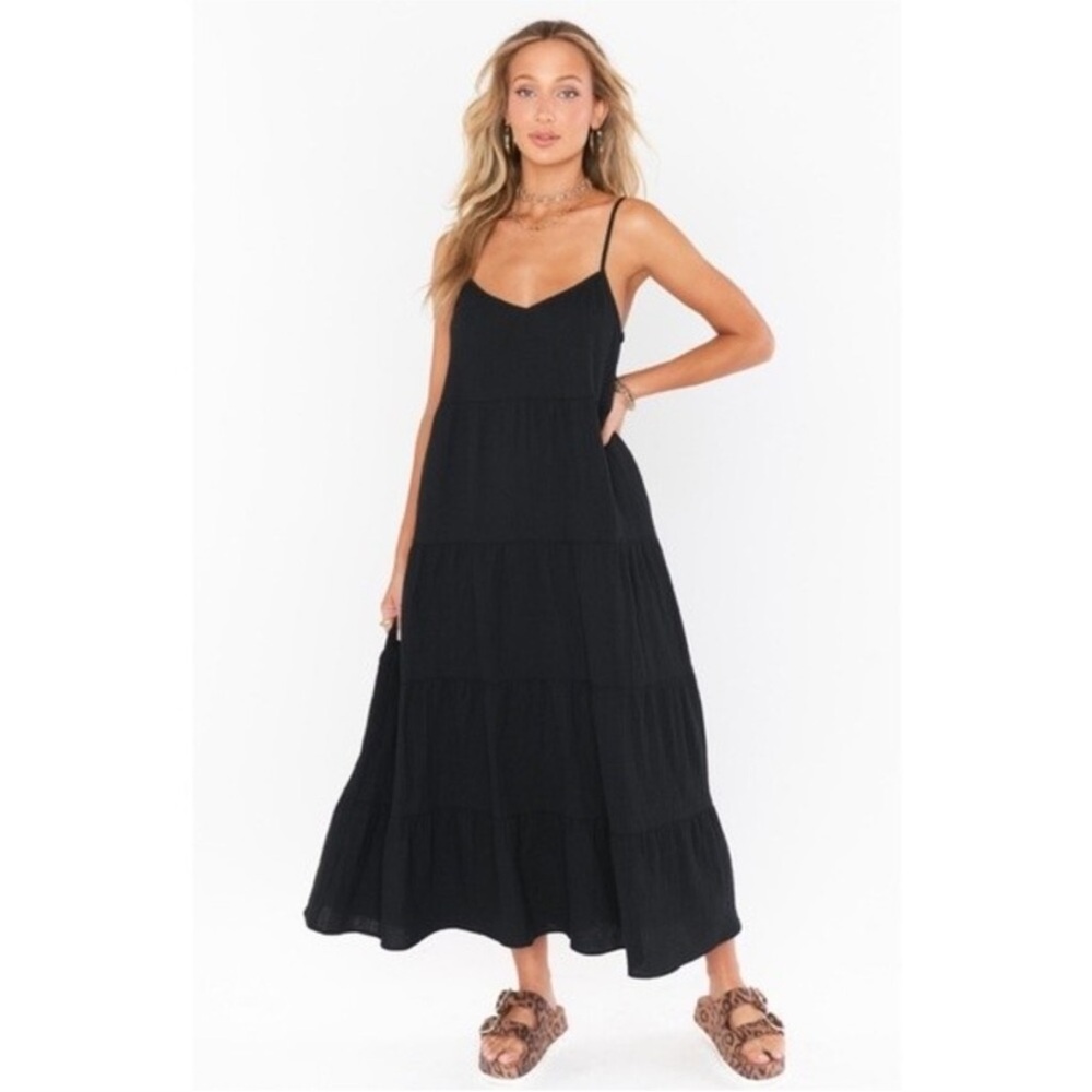 Show me your Mumu Caroline Maxi Dress ~ Black Gauze